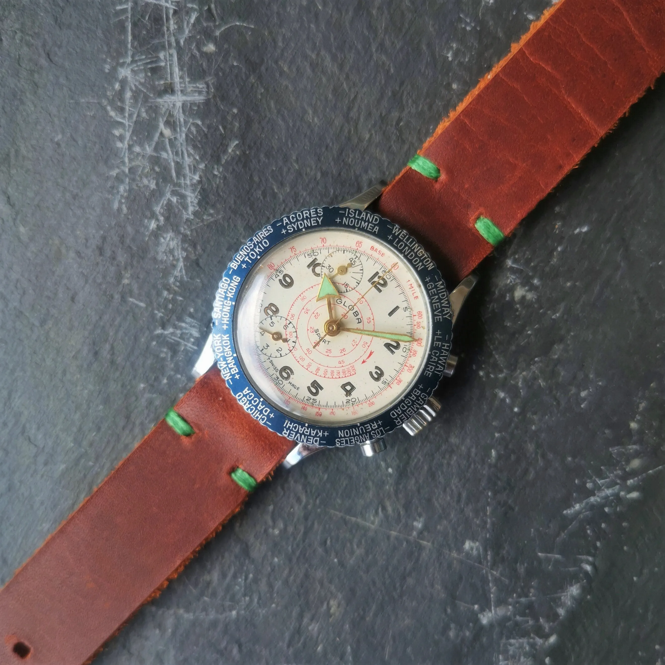 Vintage Globa Sport Chronograph Watch