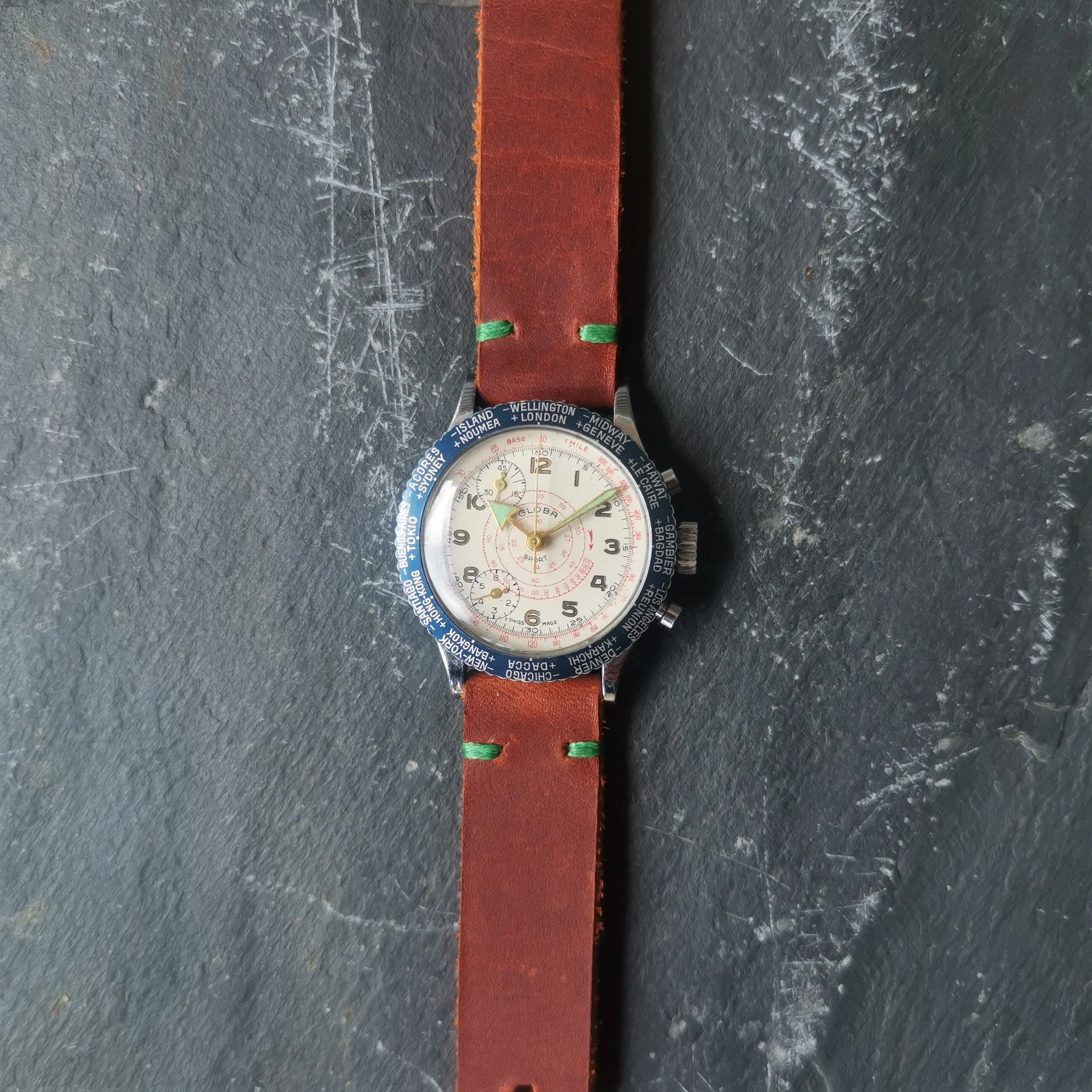 Vintage Globa Sport Chronograph Watch